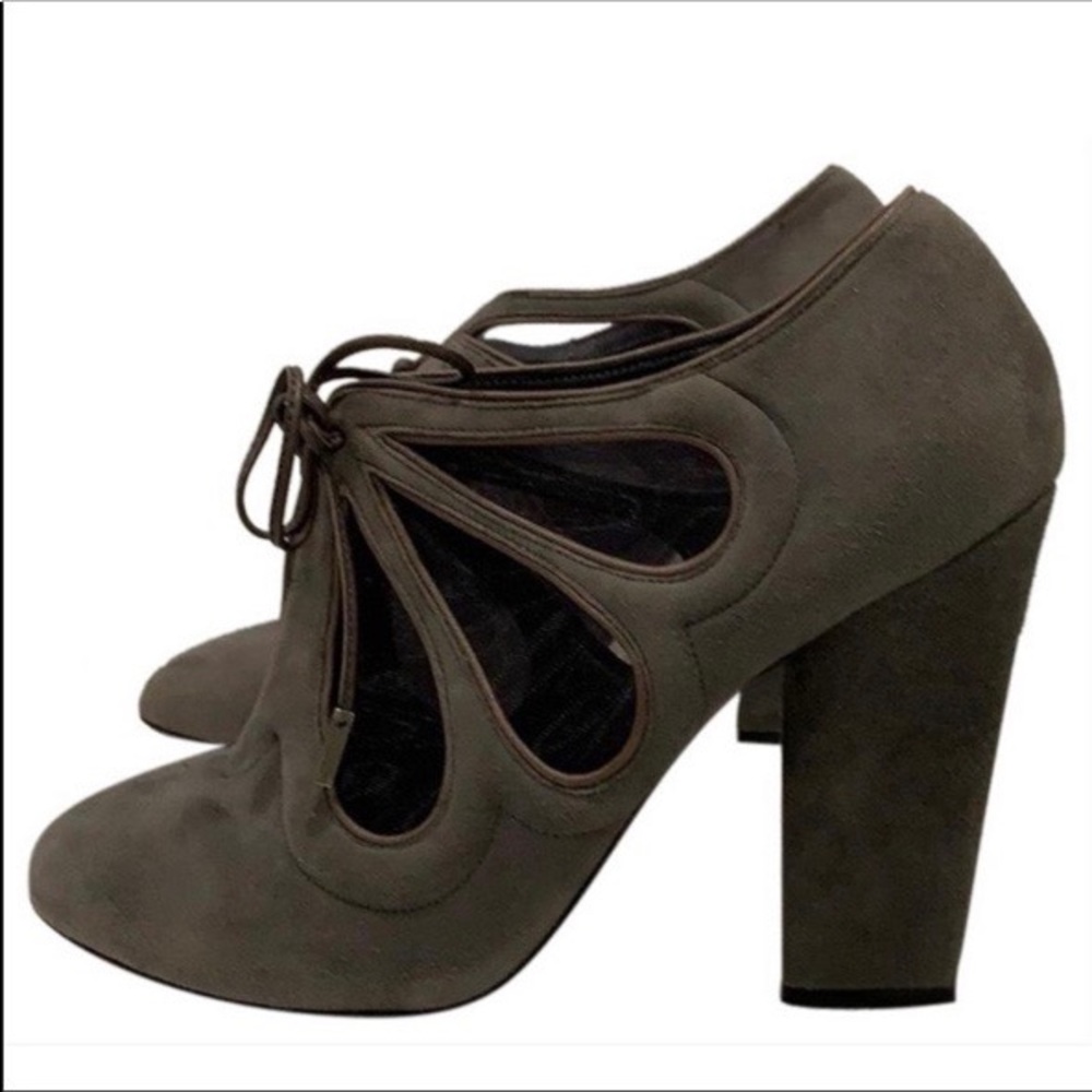 Marc Jacobs Suede Butterfly Lace-Up Ankle Booties